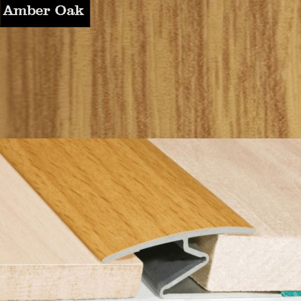 Aluminium Wood Effect Door Thresholds For Vinyl, Laminate & Wooden Floors