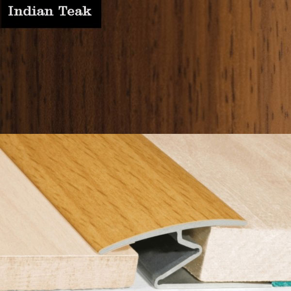 Aluminium Wood Effect Door Thresholds For Vinyl, Laminate & Wooden Floors