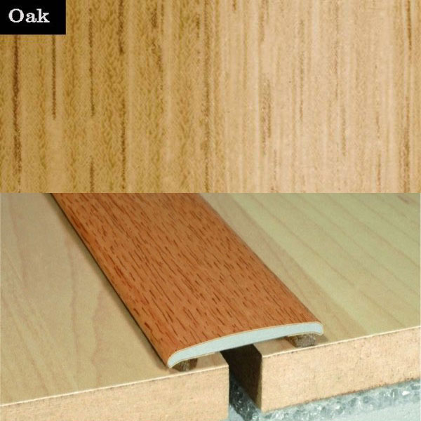 Self Adhesive Aluminium Wood Effect Door Threashold Floor Trim