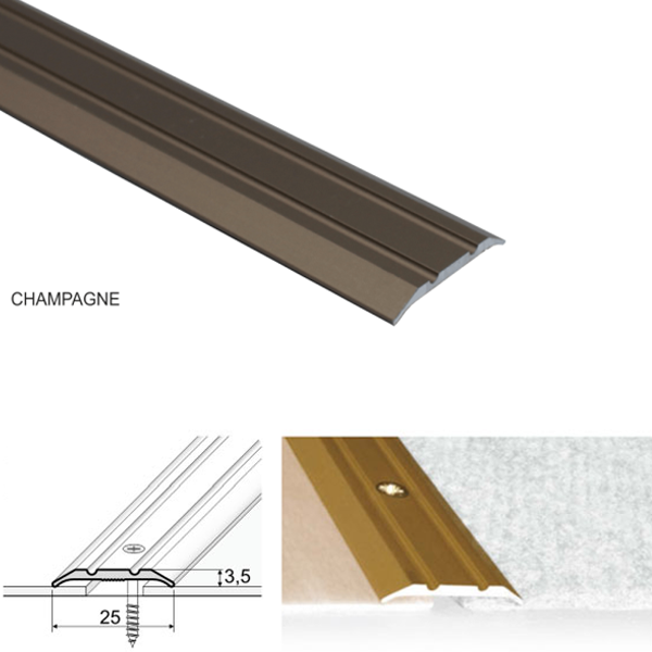  Anodised Aluminum Door Floor Threshold For Vinyl & Tiled Floors