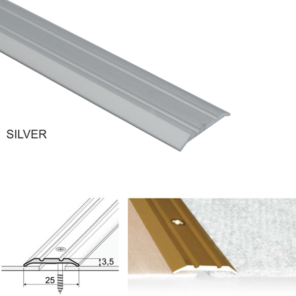  Anodised Aluminum Door Floor Threshold For Vinyl & Tiled Floors