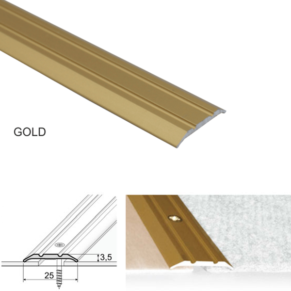  Anodised Aluminum Door Floor Threshold For Vinyl & Tiled Floors