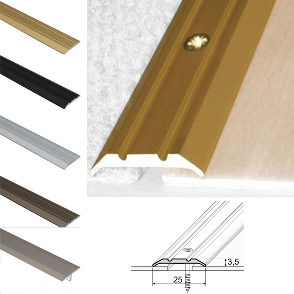  Anodised Aluminum Door Floor Threshold For Vinyl & Tiled Floors