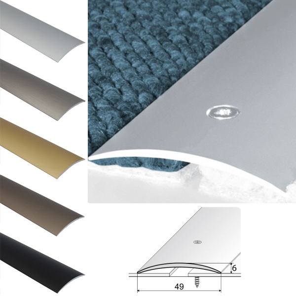 Aluminum Anodised Door Floor Trim For Connecting Wooden & Carpet Floors