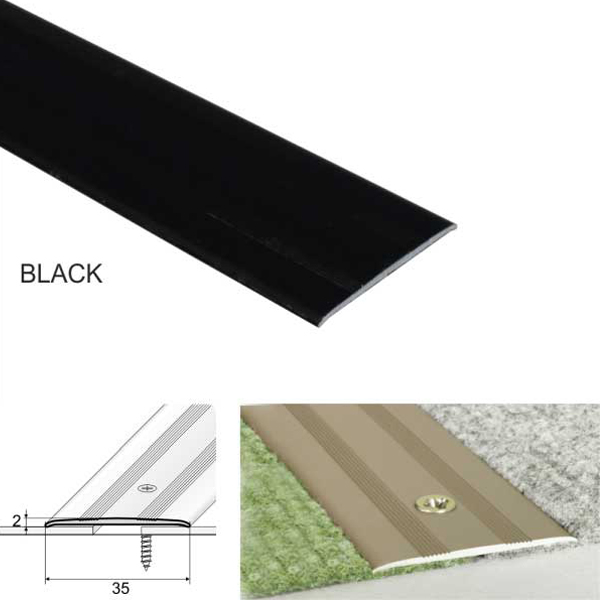 Aluminum Heavy Duty Flat Door Bar Threshold For Carpet Floor