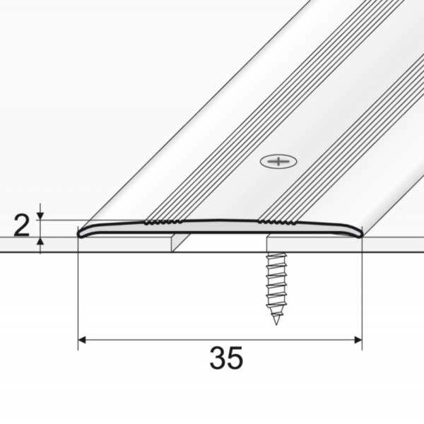 Aluminum Heavy Duty Flat Door Bar Threshold For Carpet Floor