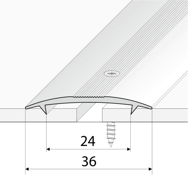 Screw Fix Aluminum Twin Grip Joining Carpet to Carpet Threshold Strip