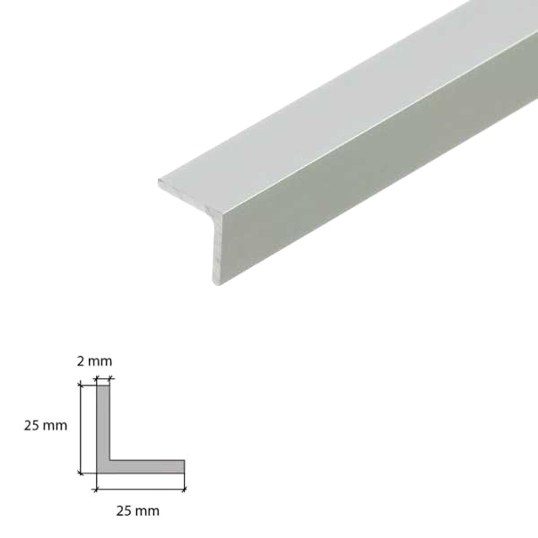 Anodised Aluminium Angle Corner Trim Edging Guard - 1m Long 