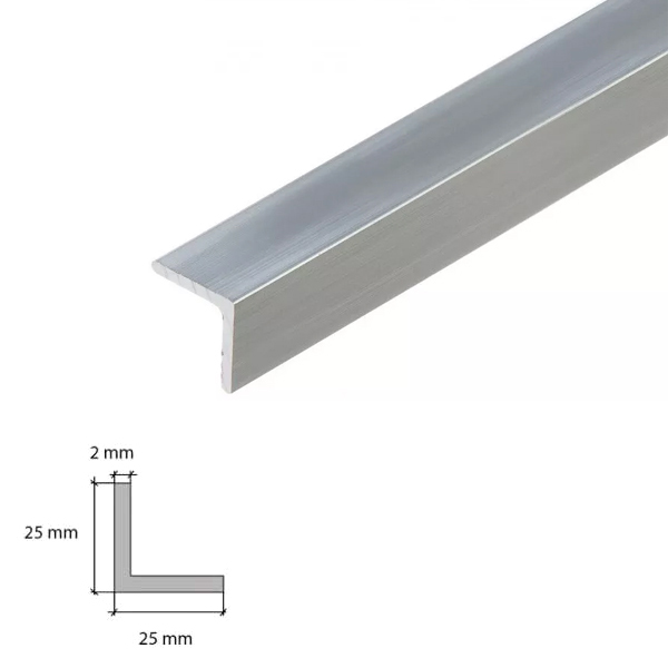 Anodised Aluminium Angle Corner Trim Edging Guard - 1m Long 