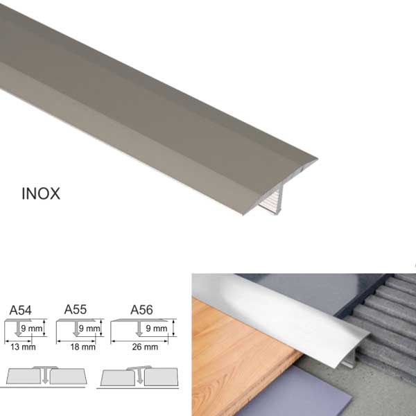 Anodised Aluminium T Bar Transition Threshold Trim For Tiles