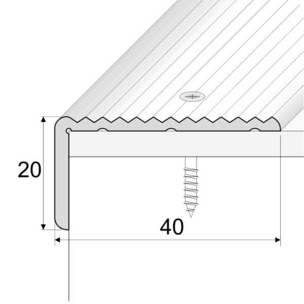 Anodised Anti-Slip Aluminum Stairs Nosing For Wooden Treads