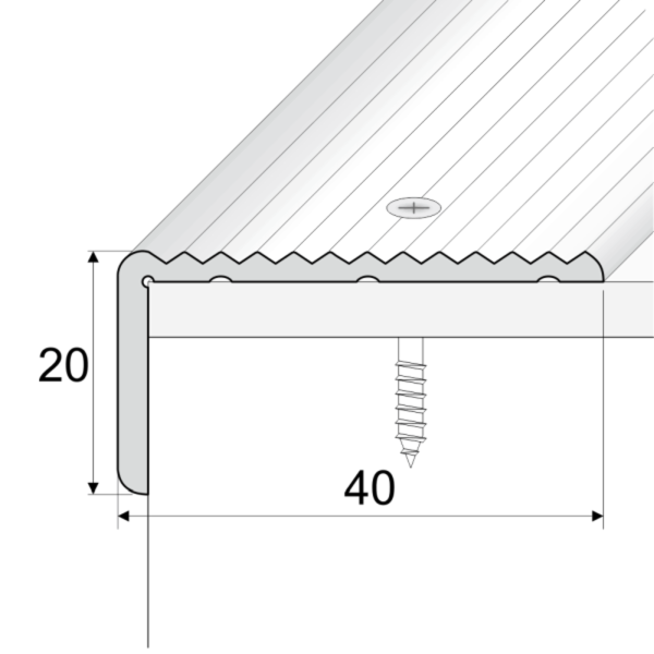 Anodised Anti-Slip Aluminum Stairs Nosing For Wooden Treads