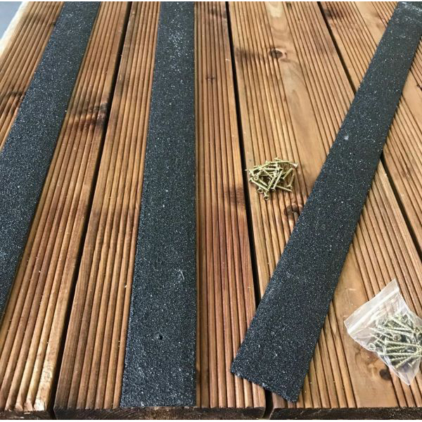 Anti Slip 50mm Heavy Duty Black GRP Decking Strips