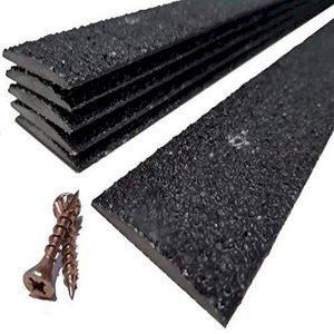 Anti Slip 90mm Medium Grit Black Decking Strip For Wooden Decks 