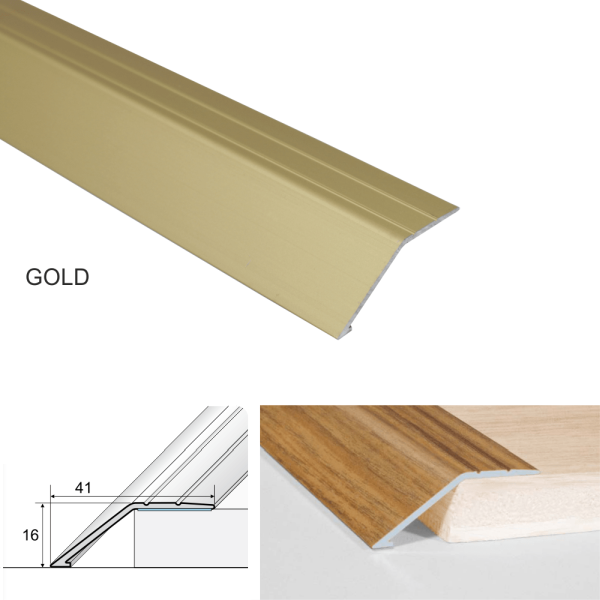 Anti-Slip Self Adhesive Aluminium Trim Edge Door Thresholds Ramp 