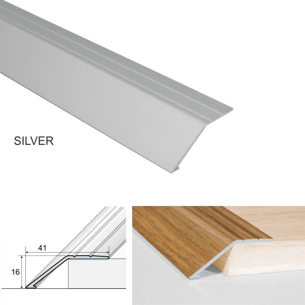 Anti-Slip Self Adhesive Aluminium Trim Edge Door Thresholds Ramp 