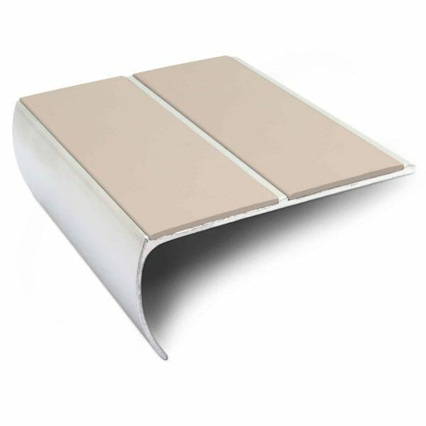 Anti Slip Aluminium Commercial Stair Edge Nosing Trim With Pvc Insert 