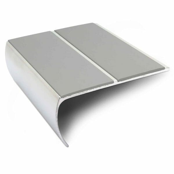 Anti Slip Aluminium Commercial Stair Edge Nosing Trim With Pvc Insert 