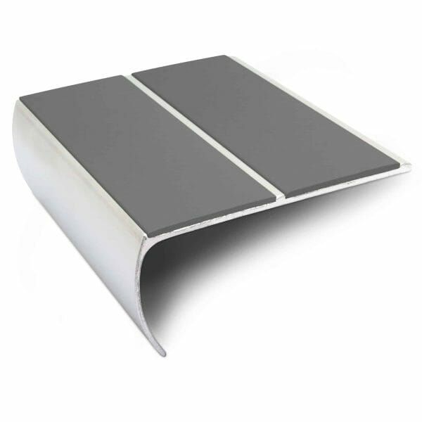 Anti Slip Aluminium Commercial Stair Edge Nosing Trim With Pvc Insert 