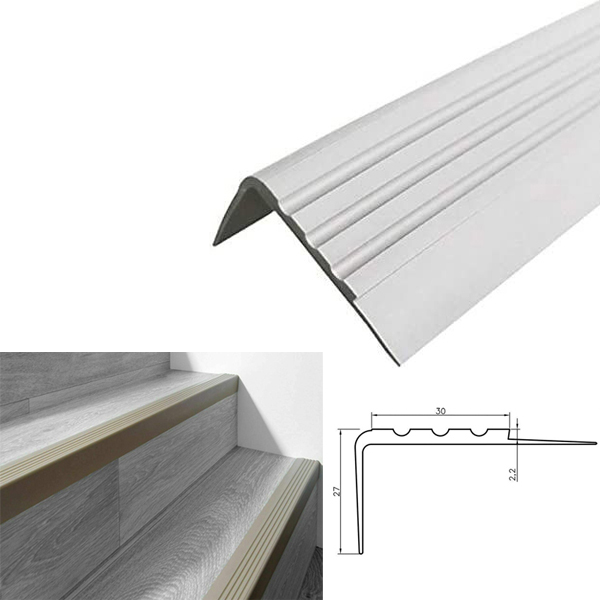 Anti Slip Rubber Angle Step Edge PVC Bullnose Stair Nosing