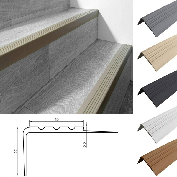 Anti Slip Rubber Angle Step Edge PVC Bullnose Stair Nosing