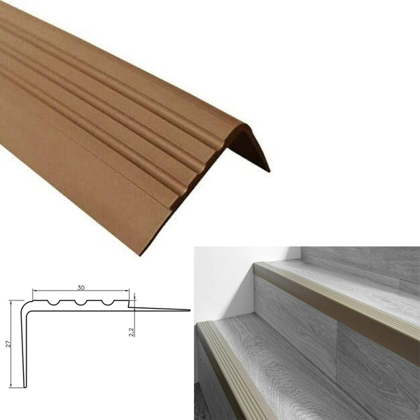 Anti Slip Rubber Angle Step Edge Bullnose Stair Nosing Trim