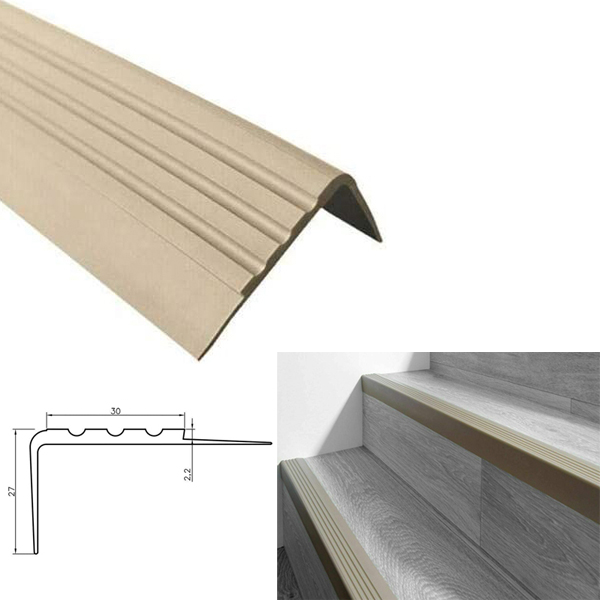 Anti Slip Rubber Angle Step Edge Bullnose Stair Nosing Trim