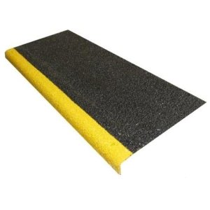 Anti-Slip Black/Yellow Heavy Duty Stair Tread GRP Depth Step Cover 