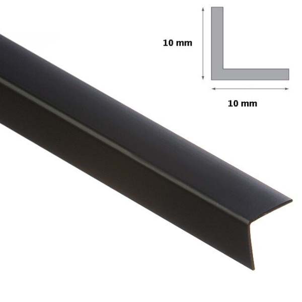 Black Plastic PVC Corner 90 Degree Angle Trim 2.5m Long