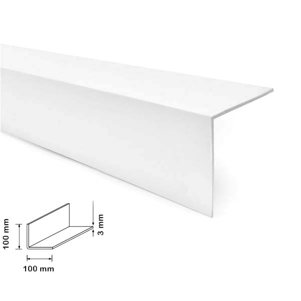 Plastic PVC Corner 90 Degree Angle Trim Black 2.44m Long