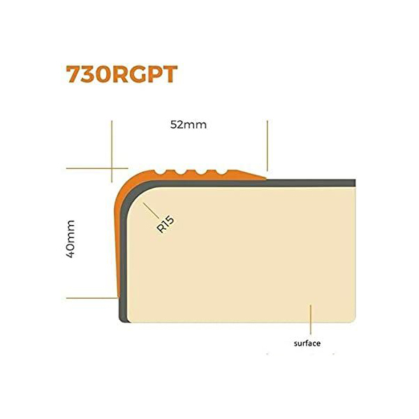 Non Slip PVC Rubber Angle Step Edge Bullnose Stair Nosing