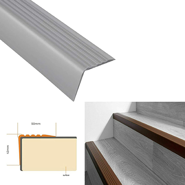 Non Slip Bullnose Stair Nosing Rubber Angle Step Edge Trim