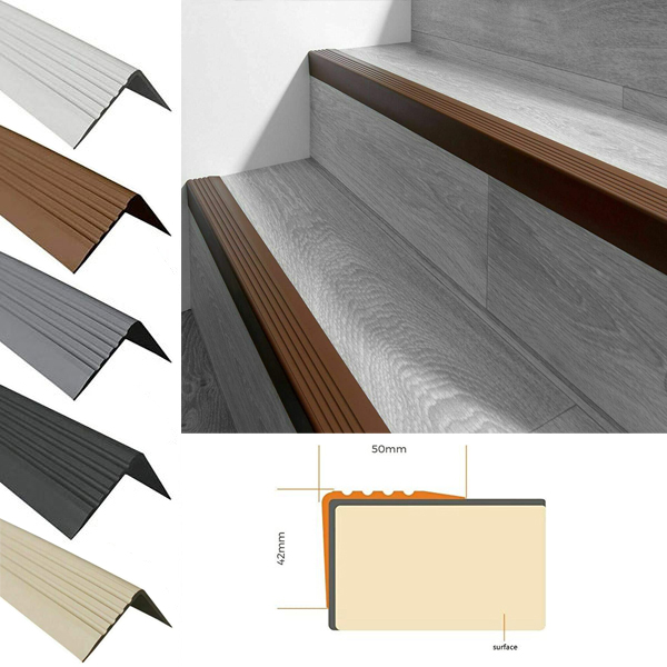 Non Slip Bullnose Stair Nosing Rubber Angle Step Edge Trim