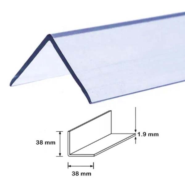 Clear Wall Corner Protector Plastic PVC Corner 90 Degree Angle Trim 2.44m Long