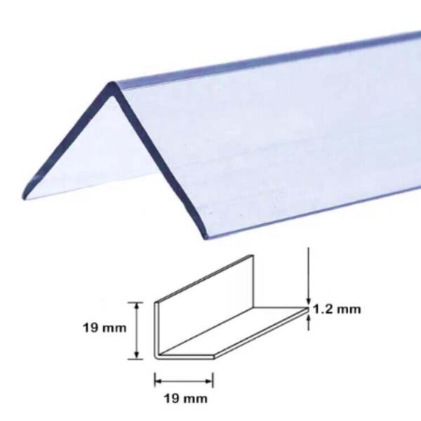 Clear Wall Corner Protector Plastic PVC Corner 90 Degree Angle Trim 2.44m Long