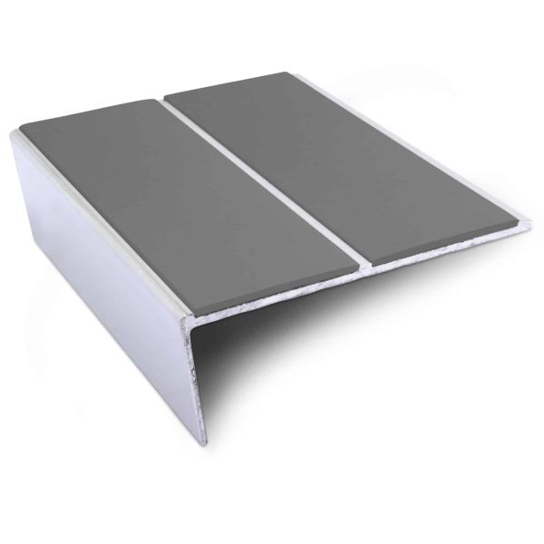 Aluminium Commercial Stair Nosing Edge Trim Anti Slip PVC Insert 