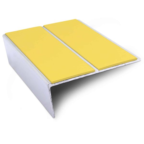 Aluminium Commercial Stair Nosing Edge Trim Anti Slip PVC Insert 