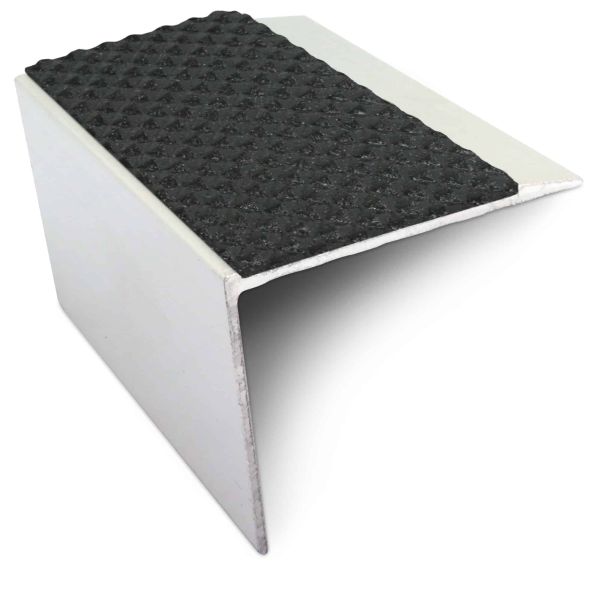 Aluminium Commercial Stair Nosing Anti Slip Edge Trim With Pvc Insert 