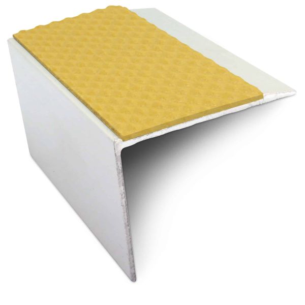 Aluminium Commercial Stair Nosing Anti Slip Edge Trim With Pvc Insert 