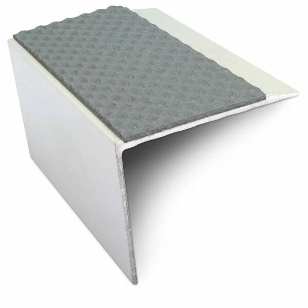 Aluminium Commercial Stair Nosing Anti Slip Edge Trim With Pvc Insert 