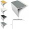 Aluminium Commercial Stair Nosing Anti Slip Edge Trim With Pvc Insert 