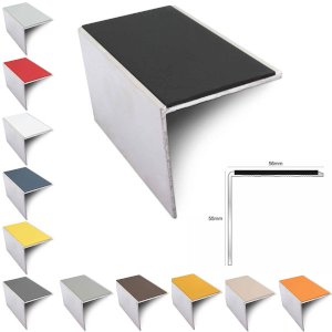 DDA Compliant Aluminium Non Slip Pvc Insert Commercial Stair Nosing Edge Trim