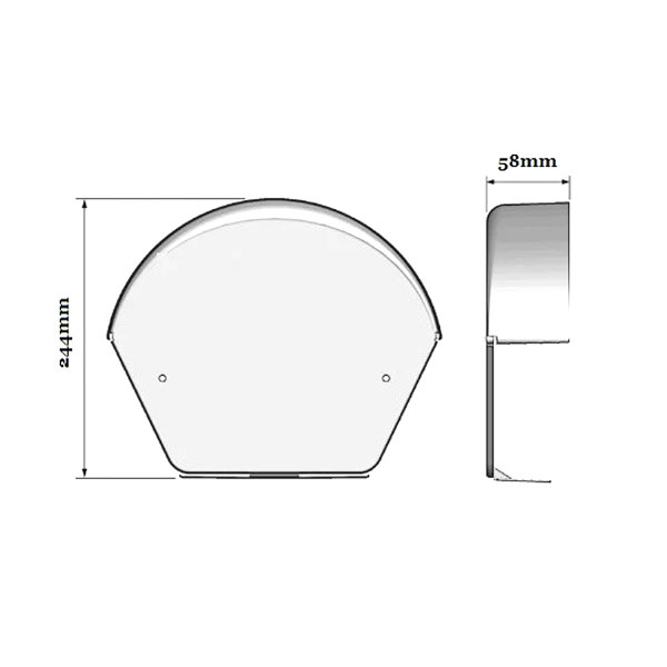 Dry Verge PVC Ridge End Cap