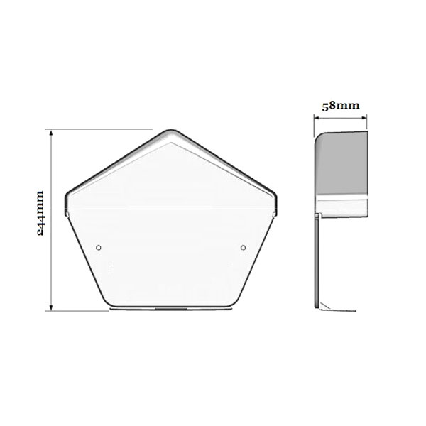 Dry Verge PVC Ridge End Cap