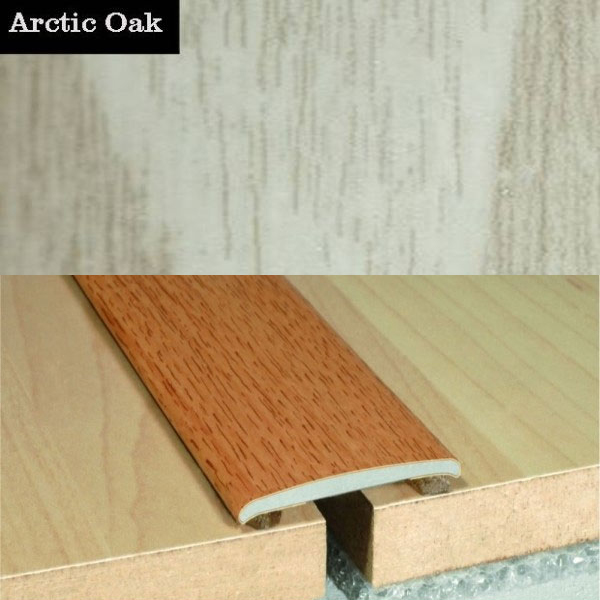 Self Adhesive Flat Aluminium Wood Effect Door Floor Threasholds 