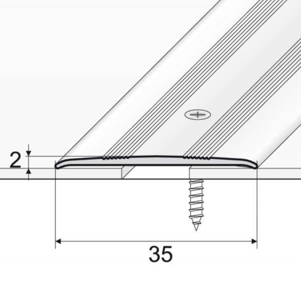 Aluminum Heavy Duty Flat Door Bar Threshold For Carpet Floor