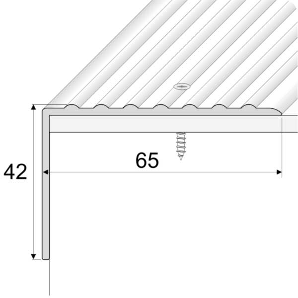 Heavy Duty Non Slip Aluminum Stairs Nosing For Stair Treads