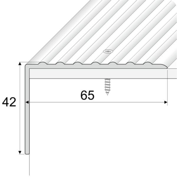 Heavy Duty Non Slip Aluminum Stairs Nosing For Stair Treads