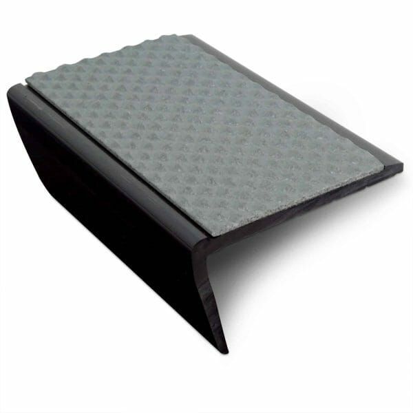 Heavy Duty Tredsafe Hard Node PVC Non Slip Stair Nosing 63 x 35mm