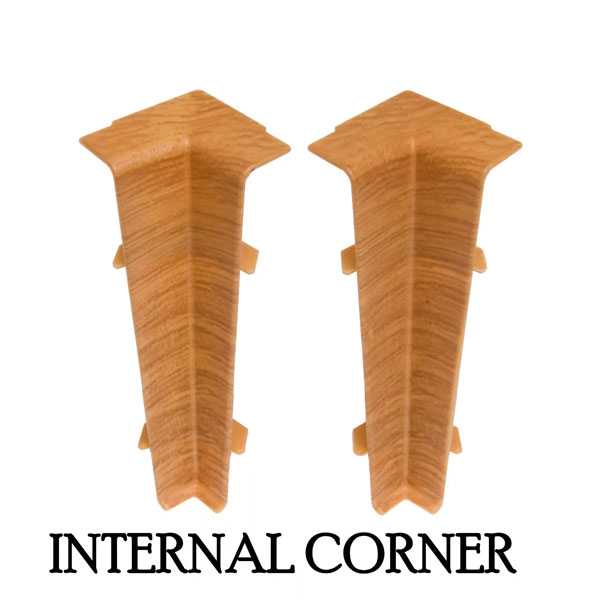 Light Grey Oak PVC Skirting Board & Accessories with Cable Cover and Flexible Edges